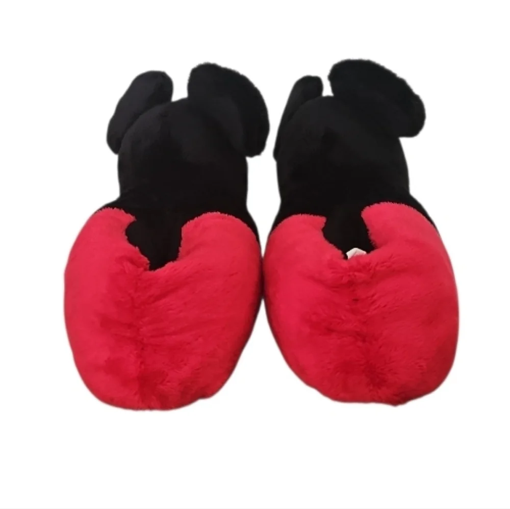 Disney Mickey Mouse Plush Slippers Youth Medium Cozy Character Slippers NWOT